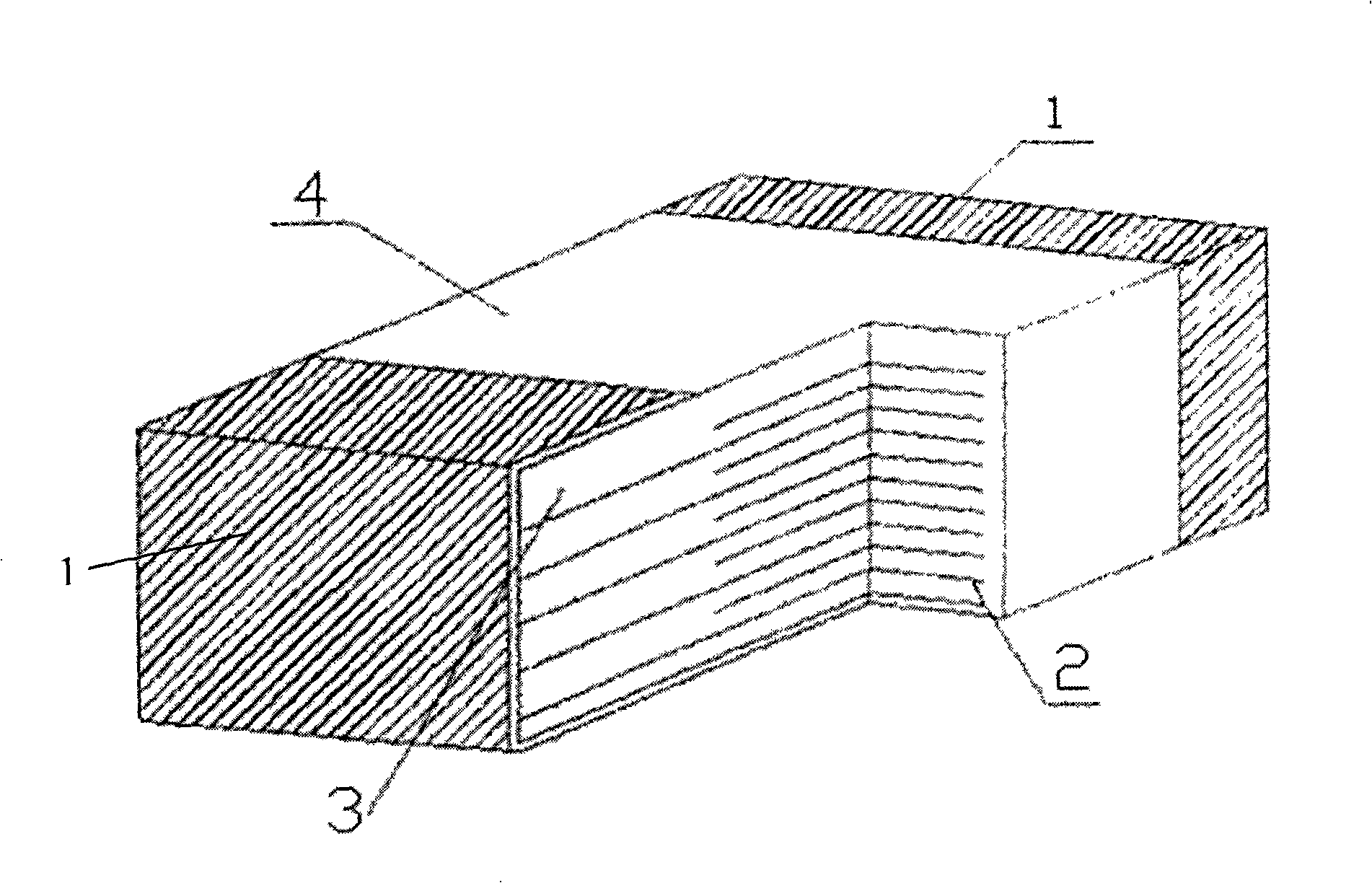Stacking slice type piezoresistor and manufacturing method thereof