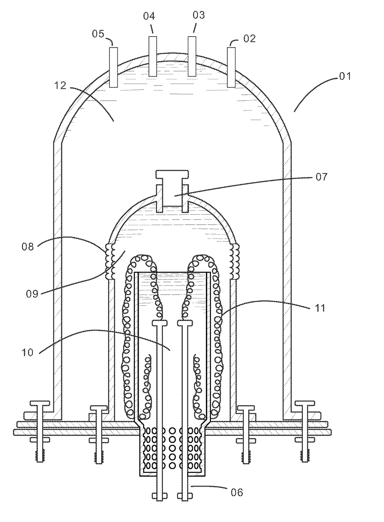 Apparatus with expansion chamber providing large heat distribution