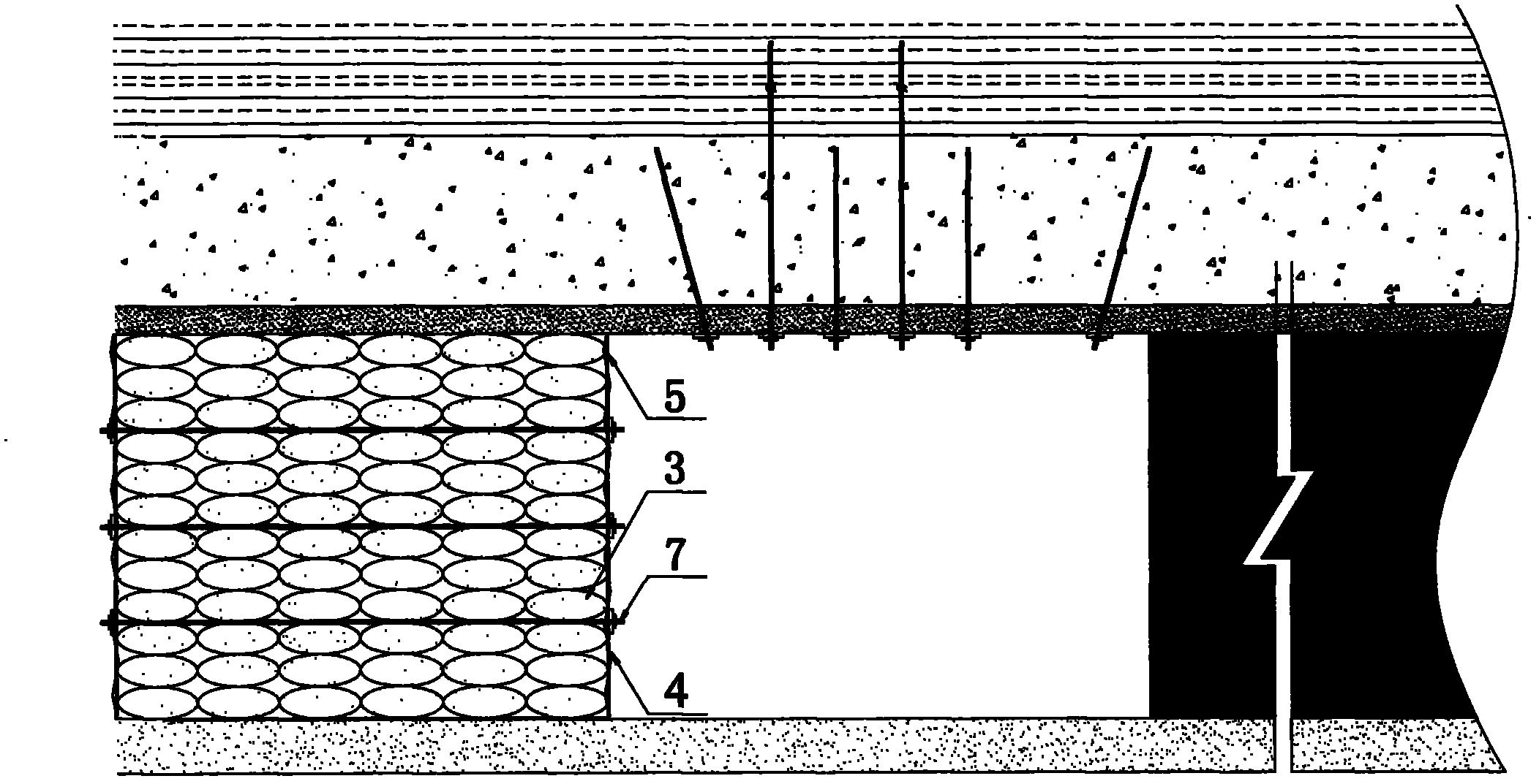 A method of retaining entry along the goaf with solid filling coal mining and building gangue walls
