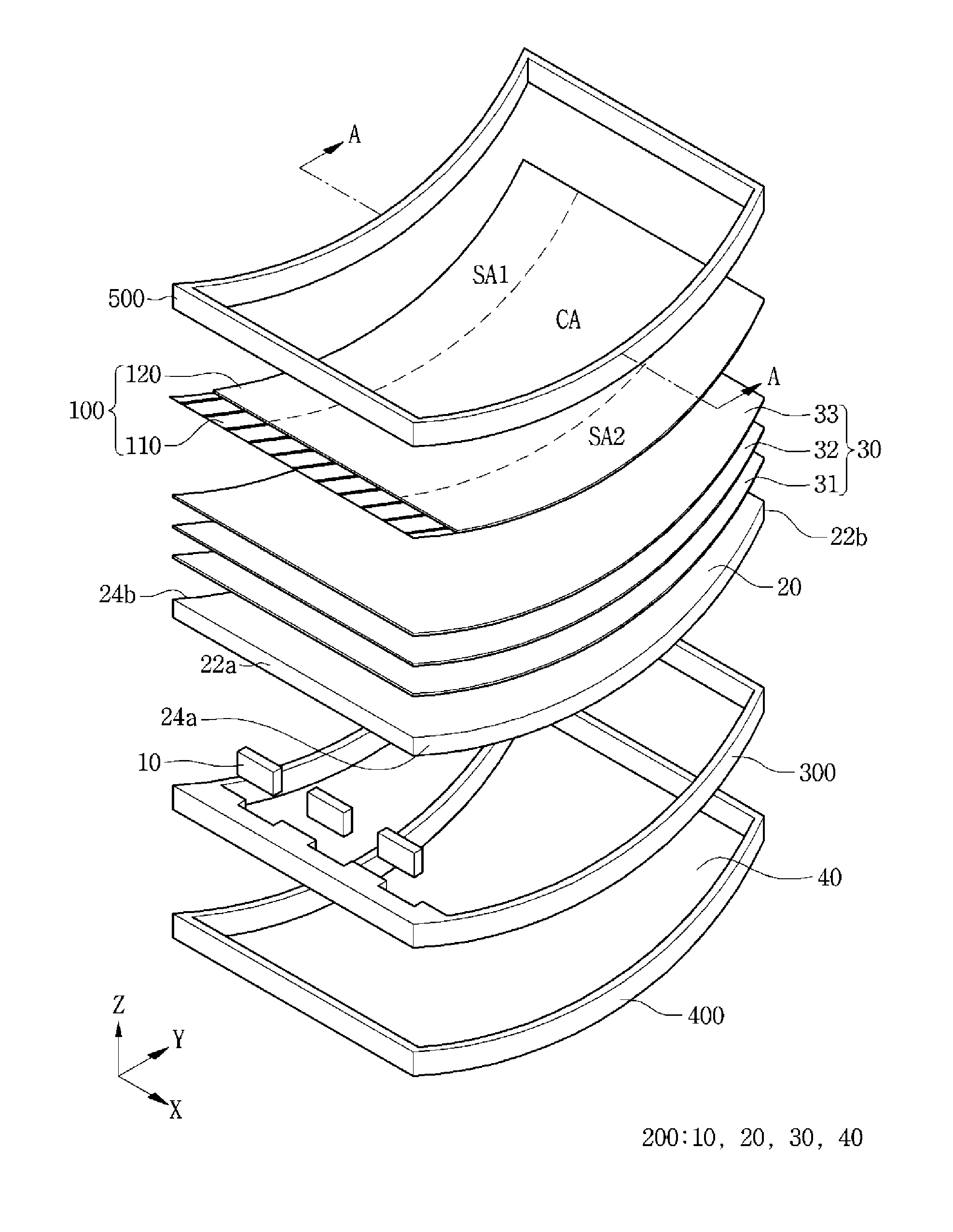 Curved surface backlight unit and curved surface display device including the same