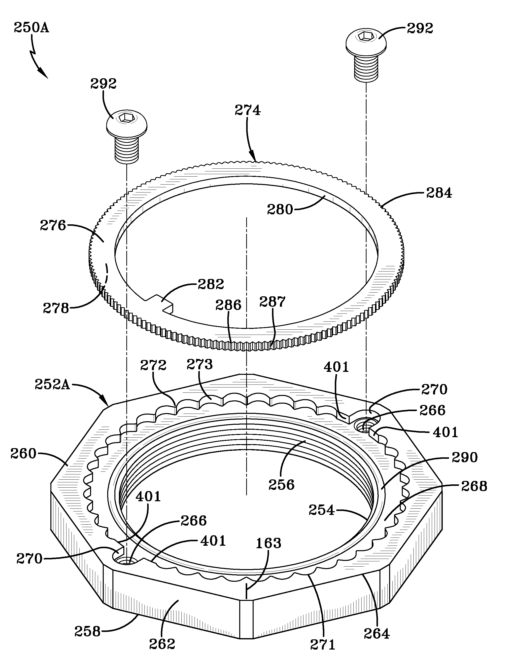 Axle spindle nut assembly for heavy-duty vehicles