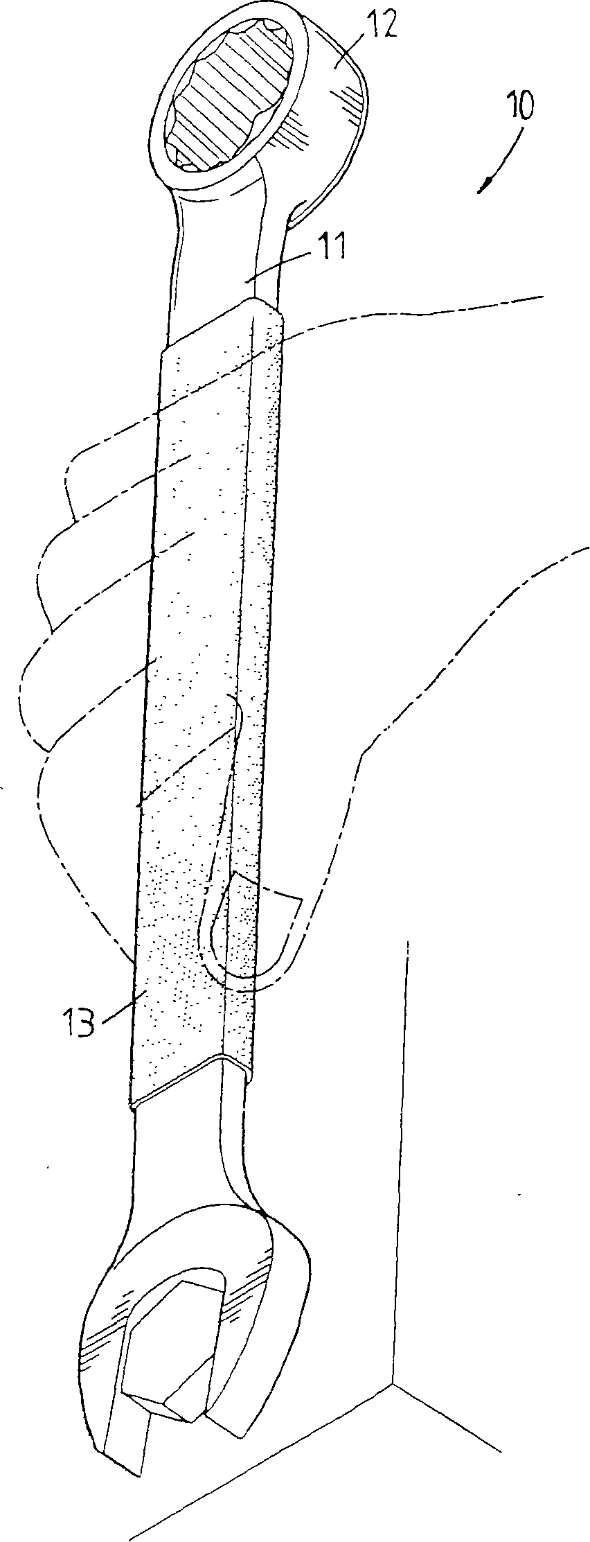 Spanner gripping coating structure