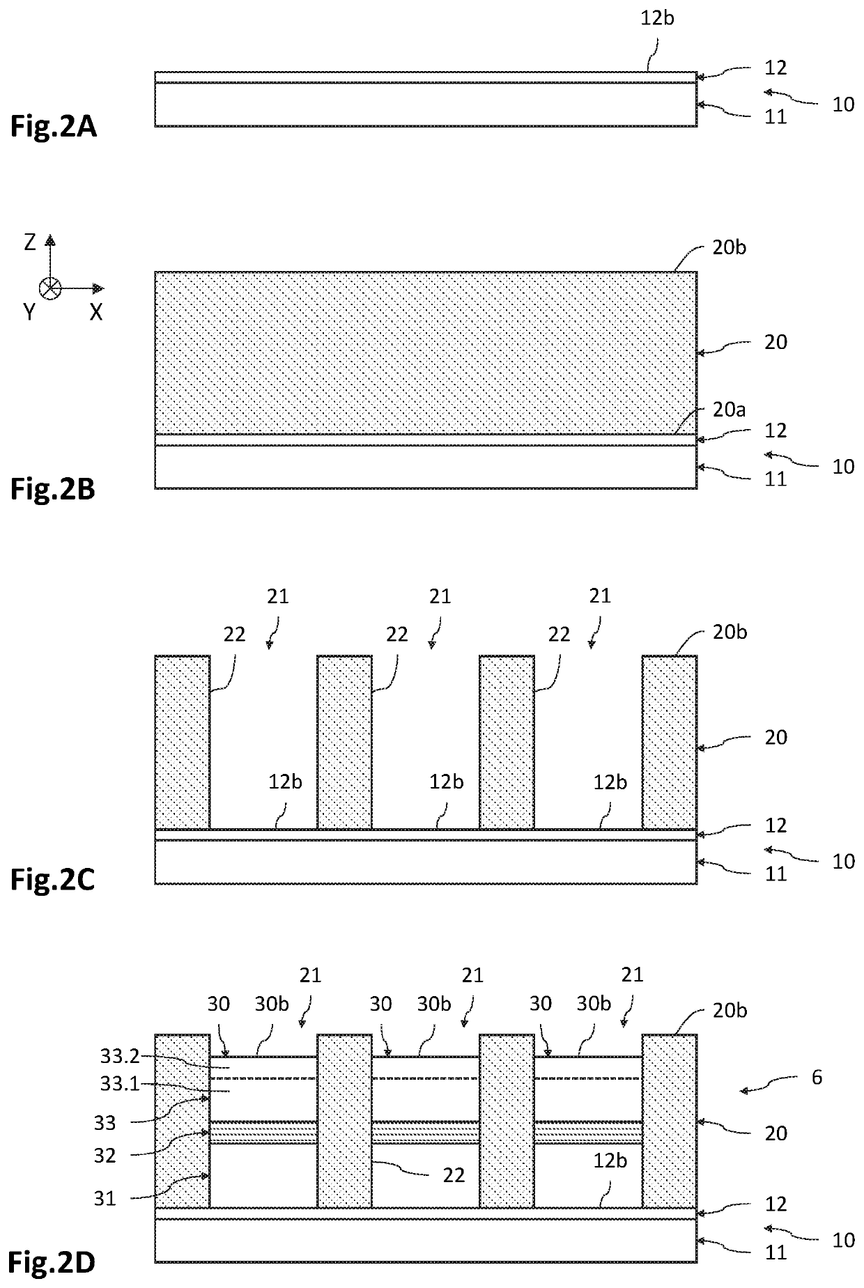 Process for manufacturing an optoelectronic device having a diode matrix