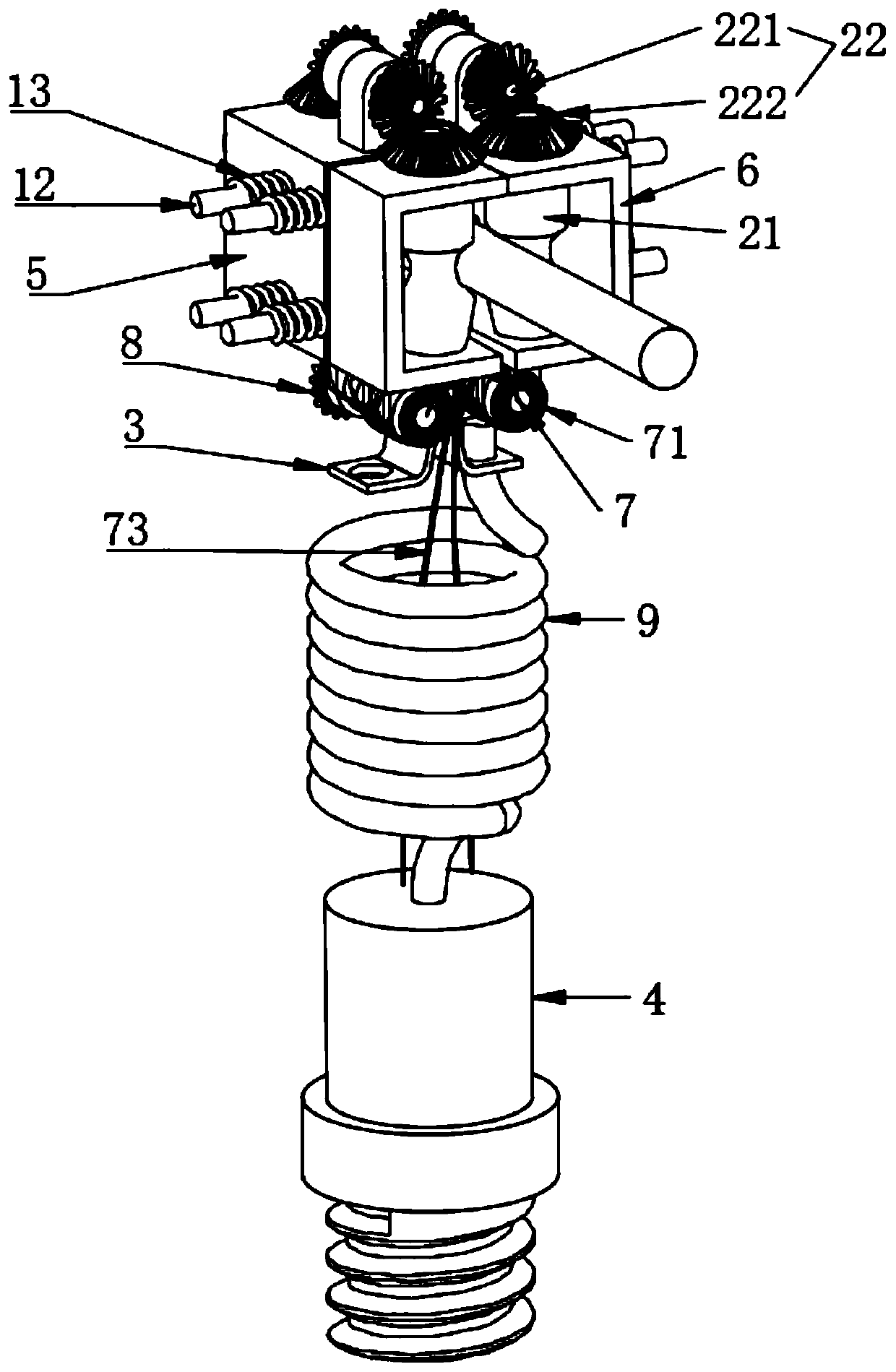 Power transmission line sundry removing device