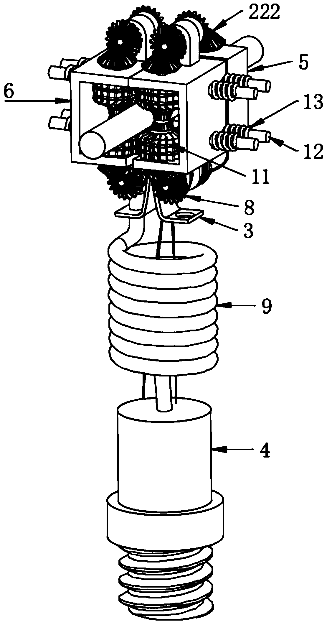 Power transmission line sundry removing device