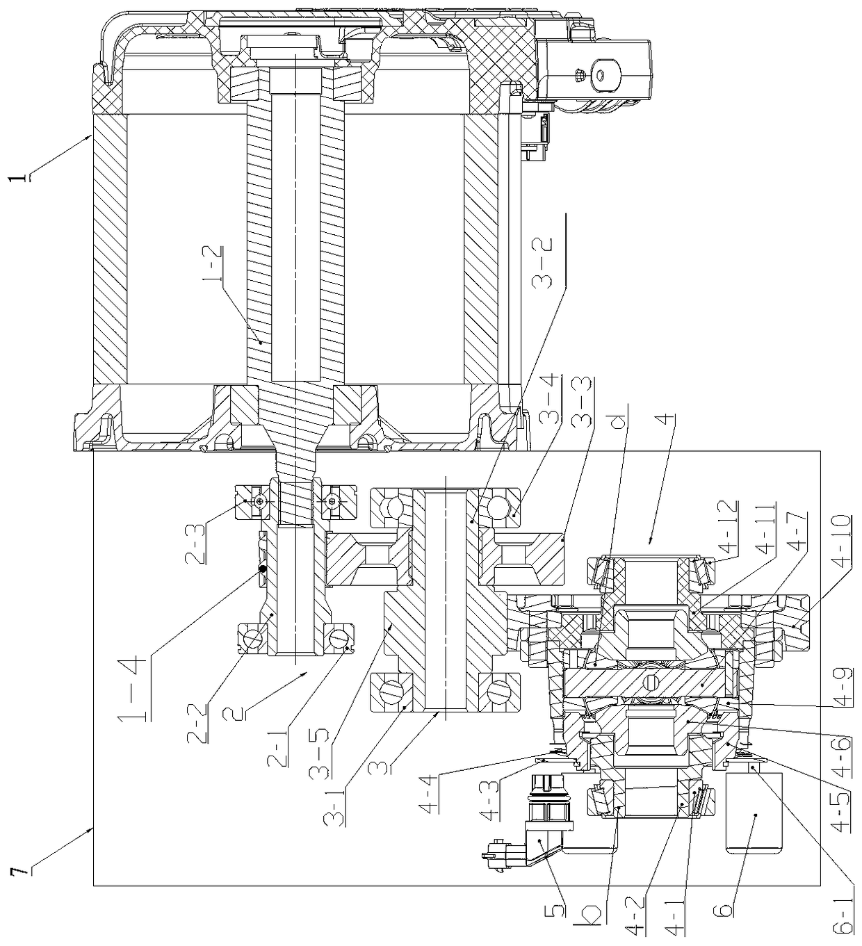 Rear electric drive assembly of hybrid vehicle