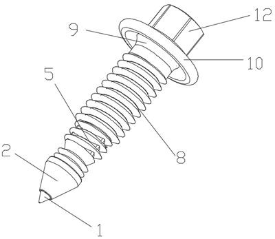 Friction penetration self-extrusion screw