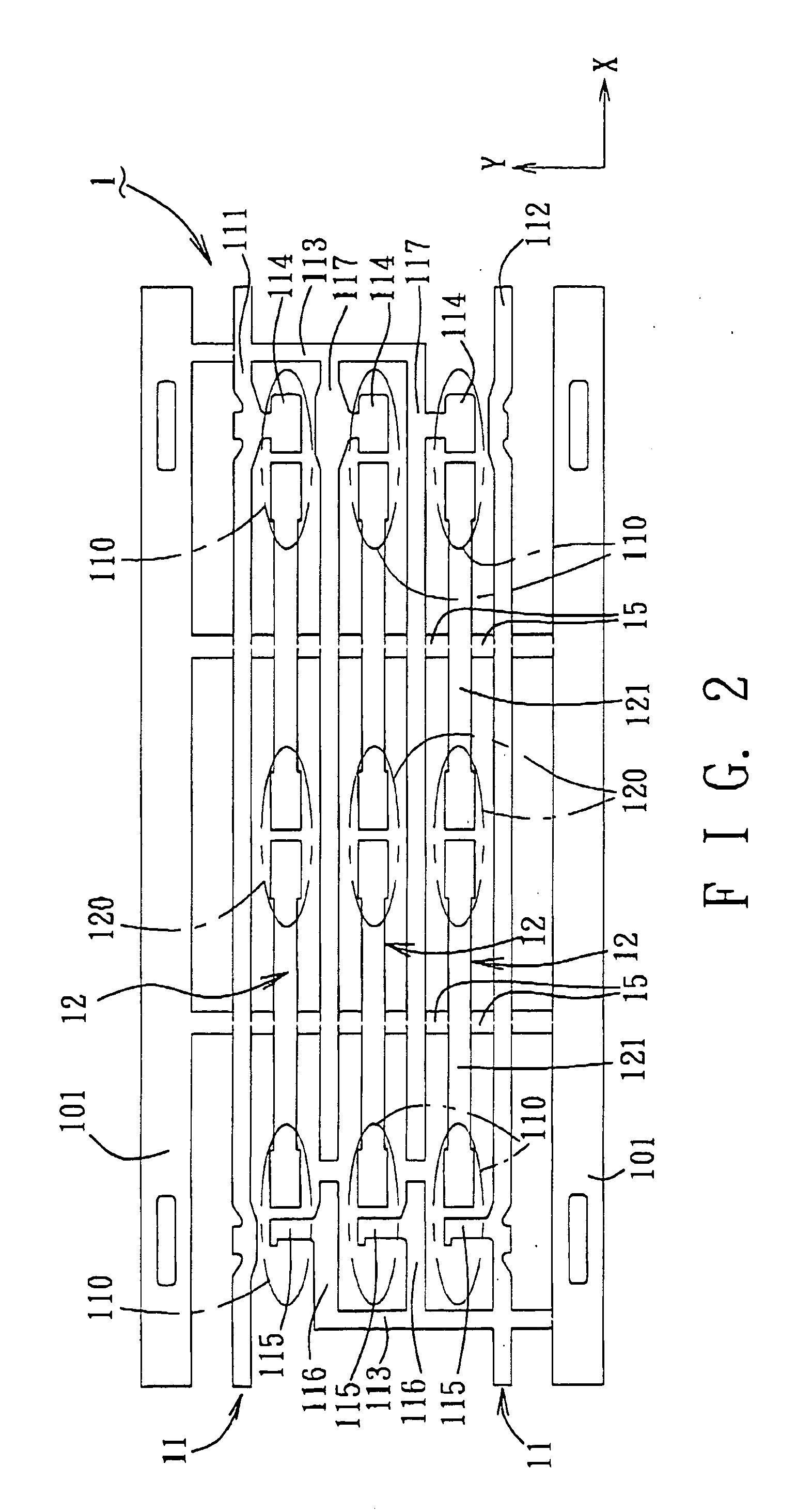 Lead frame assembly, lead frame and insulating housing combination, and led module having the same
