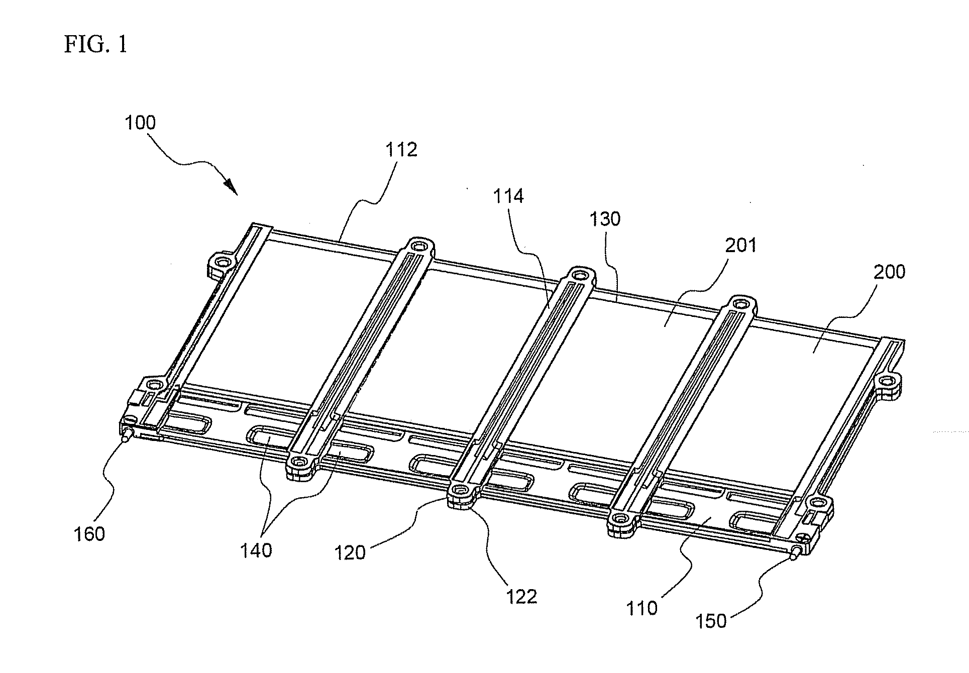 Battery module of high cooling efficiency