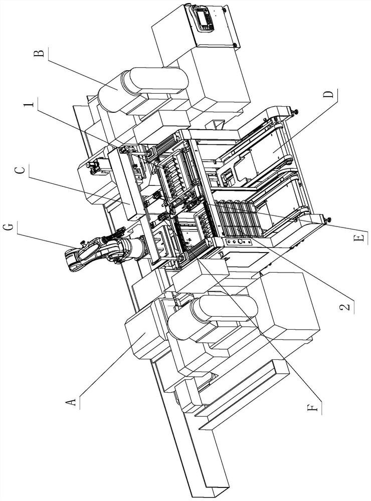 Material frame type feeding-discharging mechanism for tool water milling machining