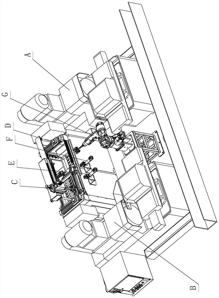 Material frame type feeding-discharging mechanism for tool water milling machining