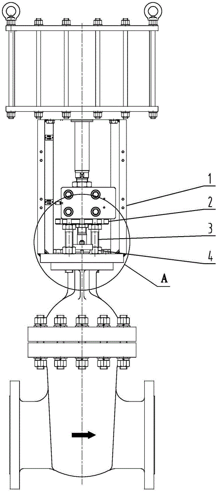 Lower limit adjustment device for wedge gate valve