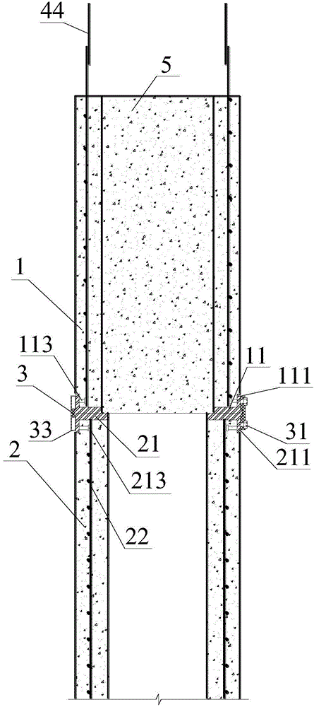 Fabricated pile and construction method thereof