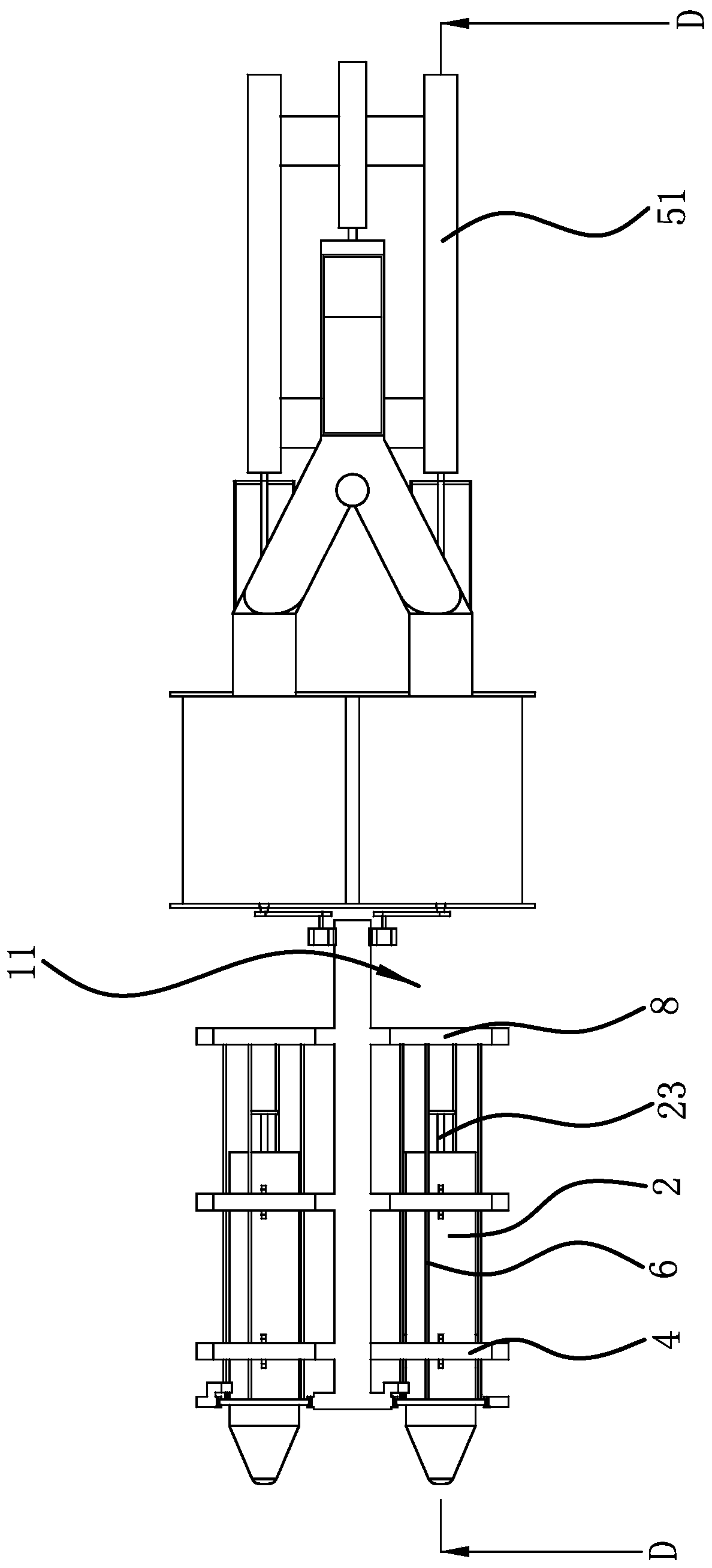 A bagging mechanism for packaging equipment