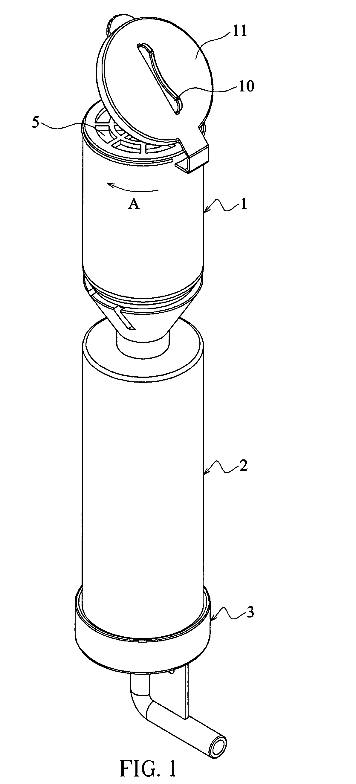 Can-filter structure of oxygen concentrator
