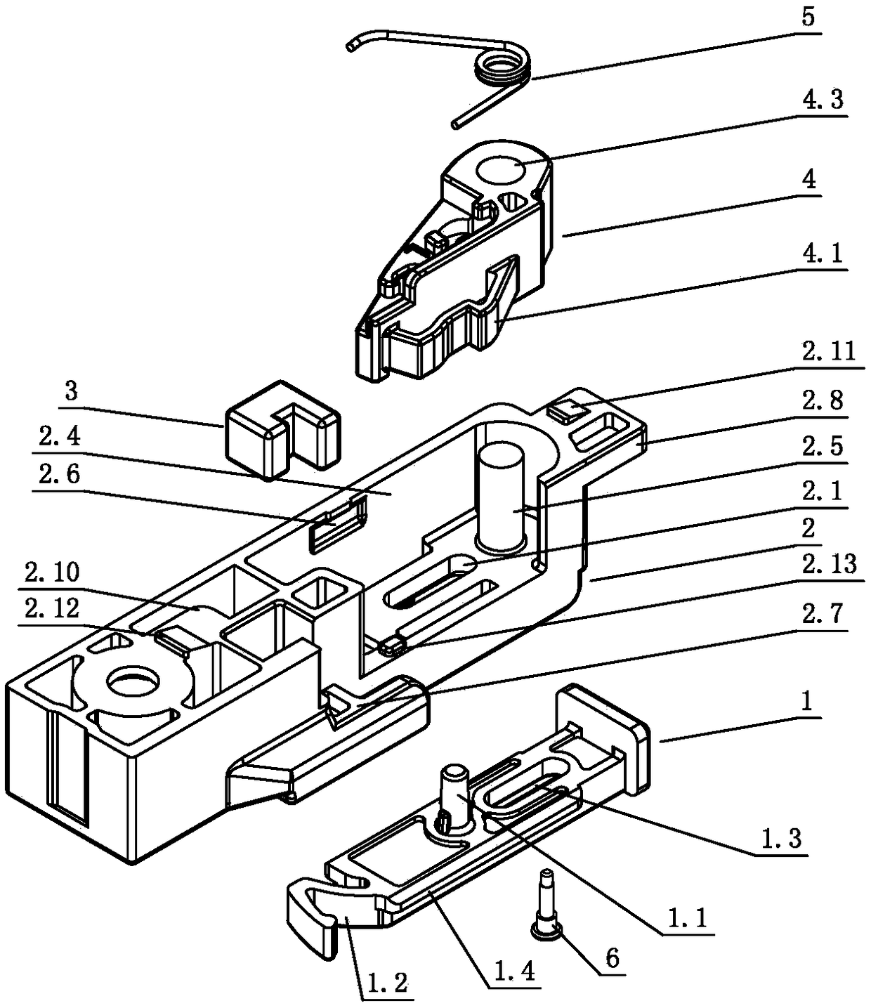 Connecting device between drawer and slide rail