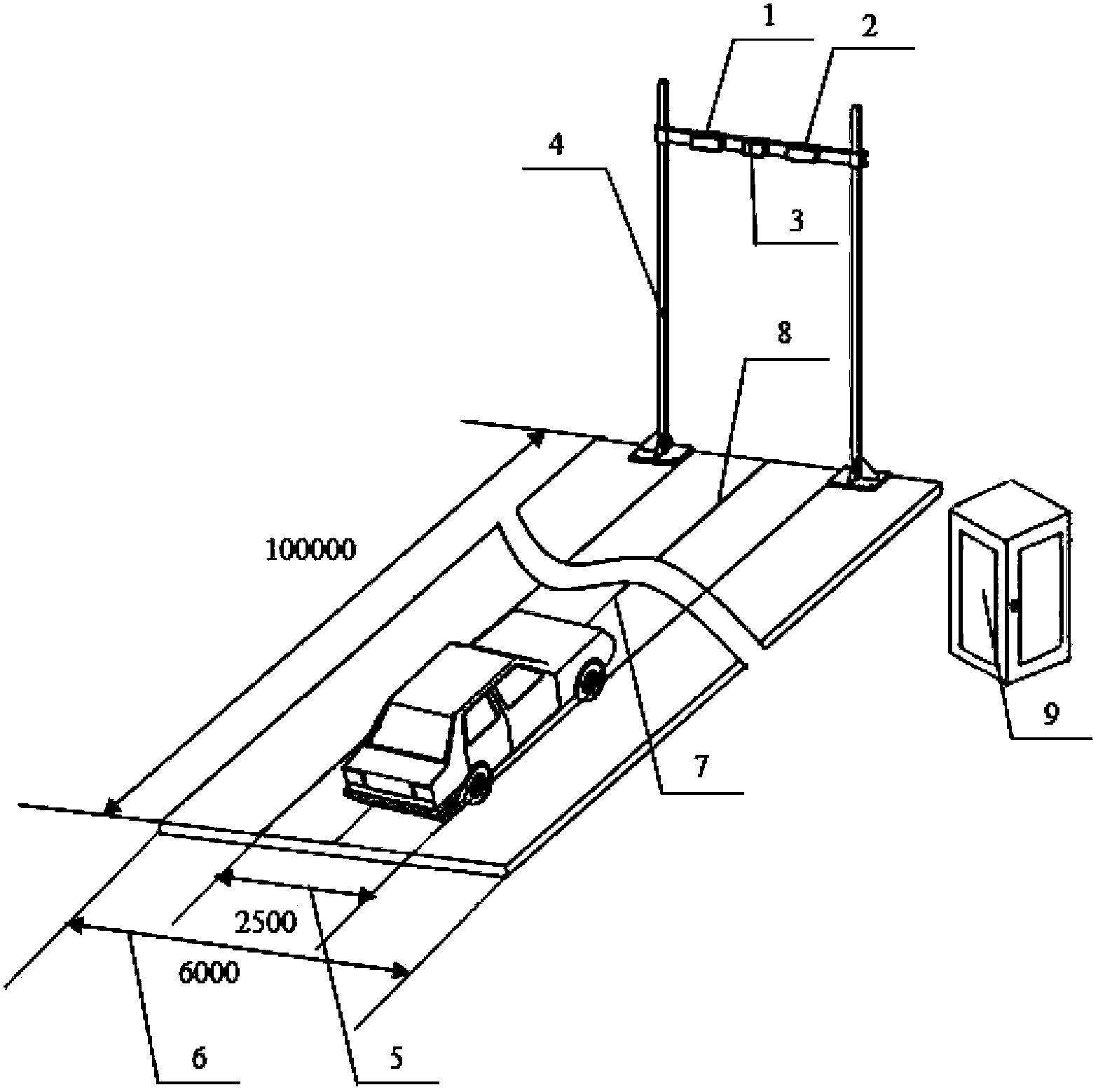 Device and method for testing brake performances based on stereoscopic vision