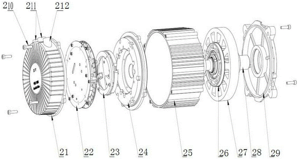 Motor with built-in control system