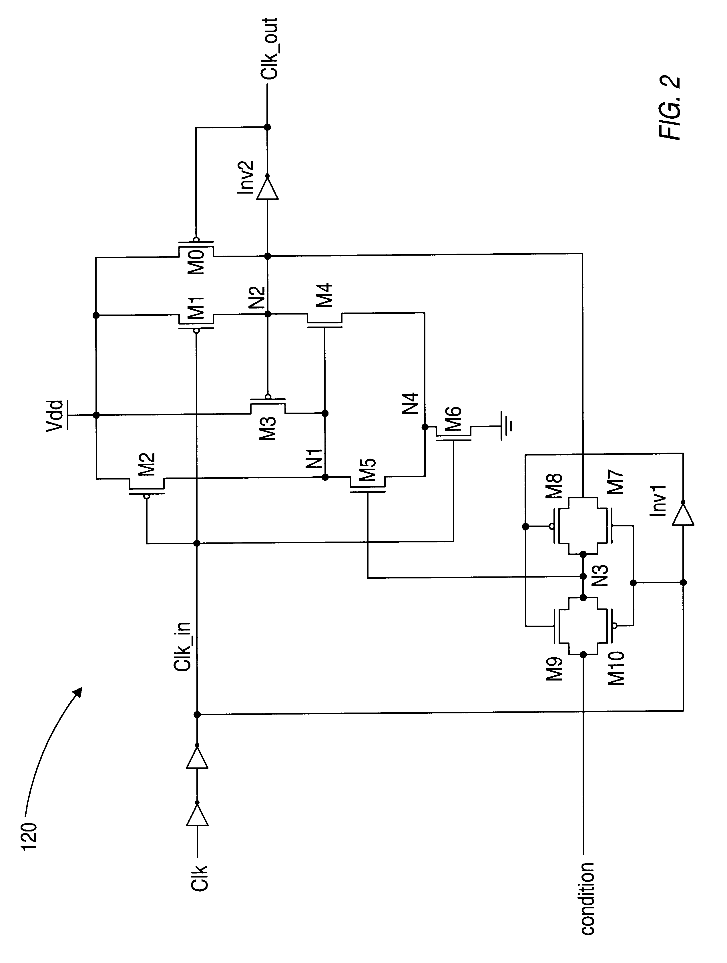 Conditional clock buffer circuit