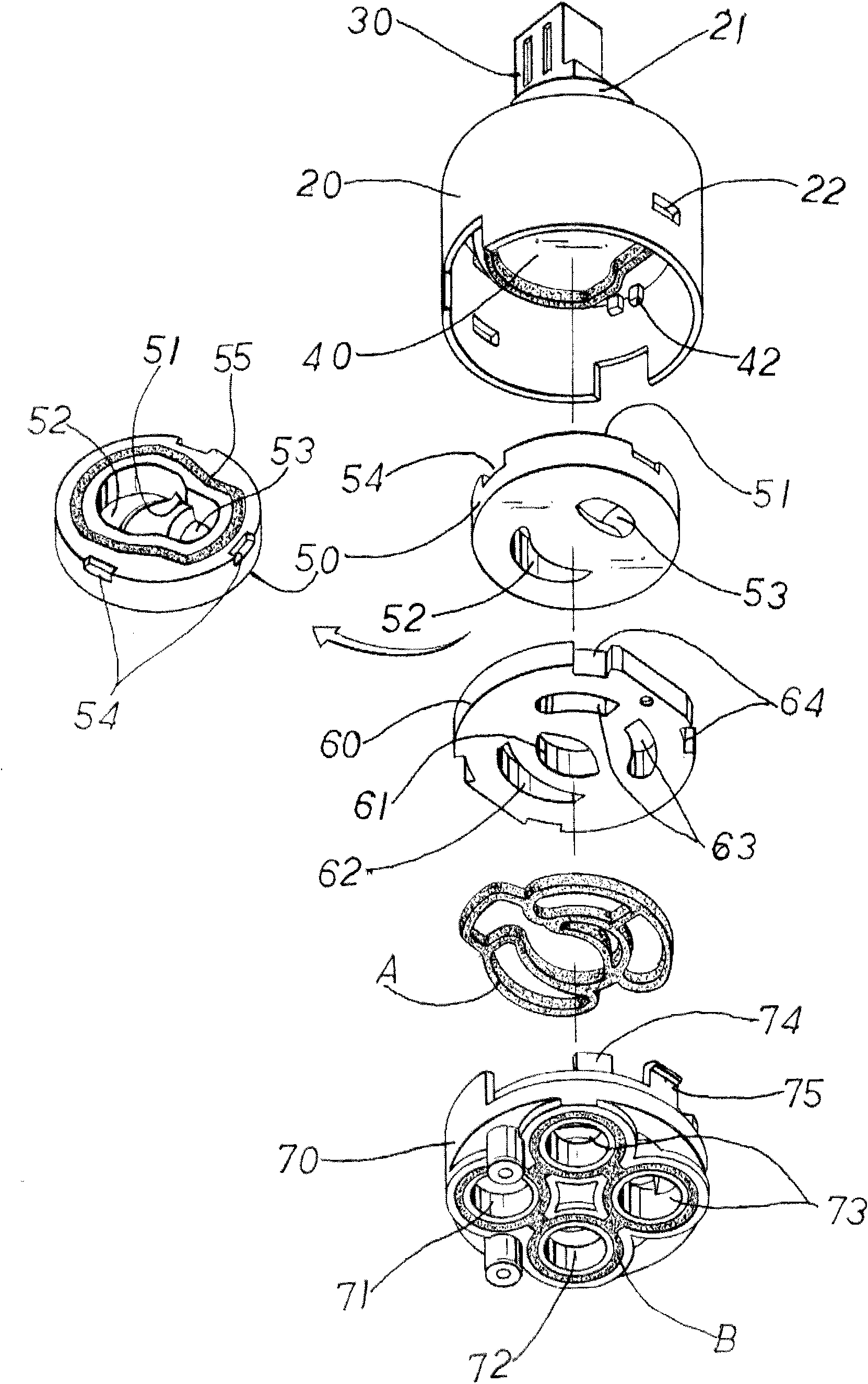 Water control valve seat structure with induction and manual mixed water outlet functions