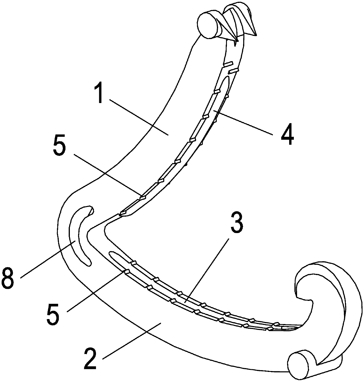 Separating-preventing ligating clip