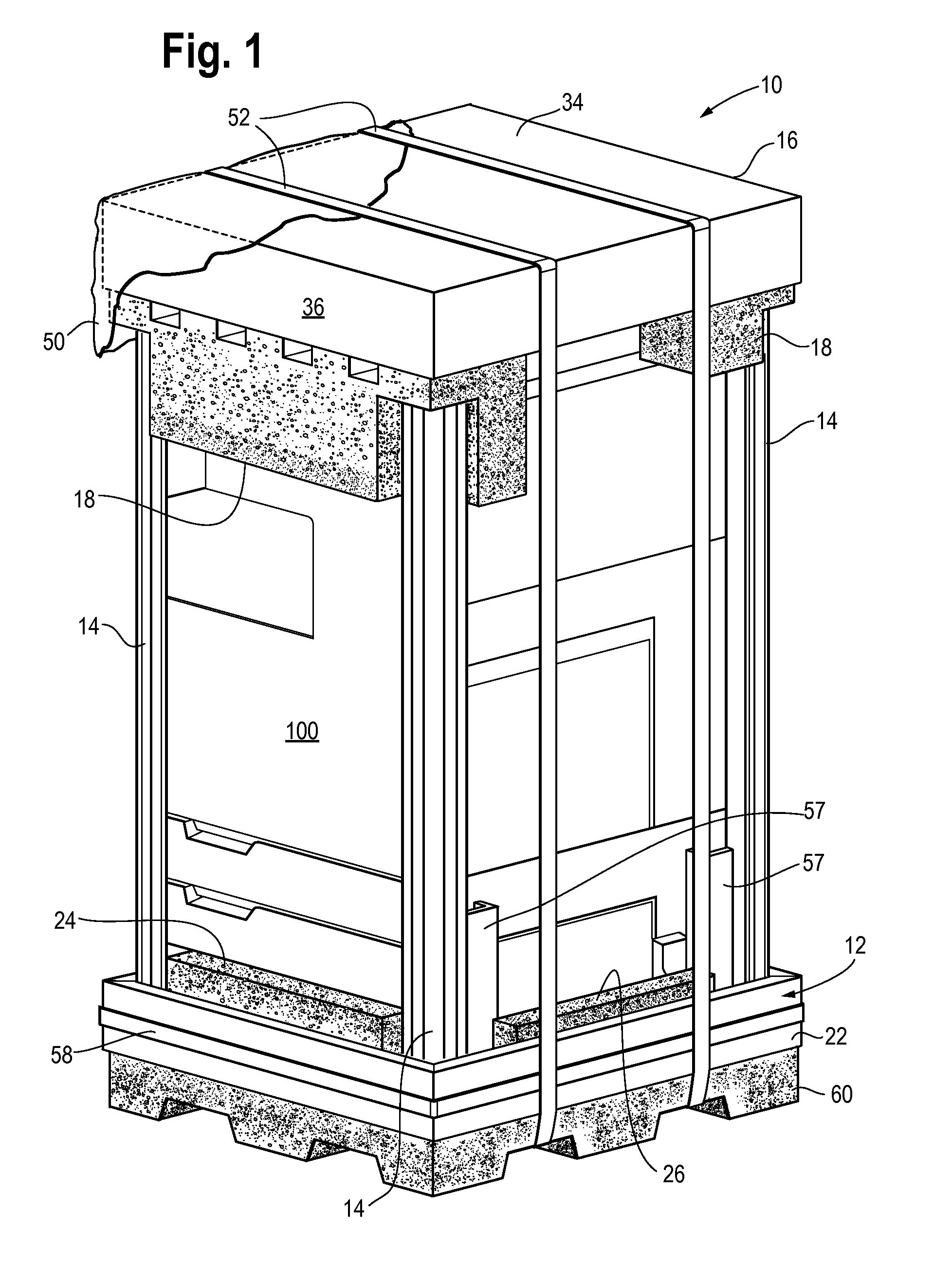 Packaging system for a large article
