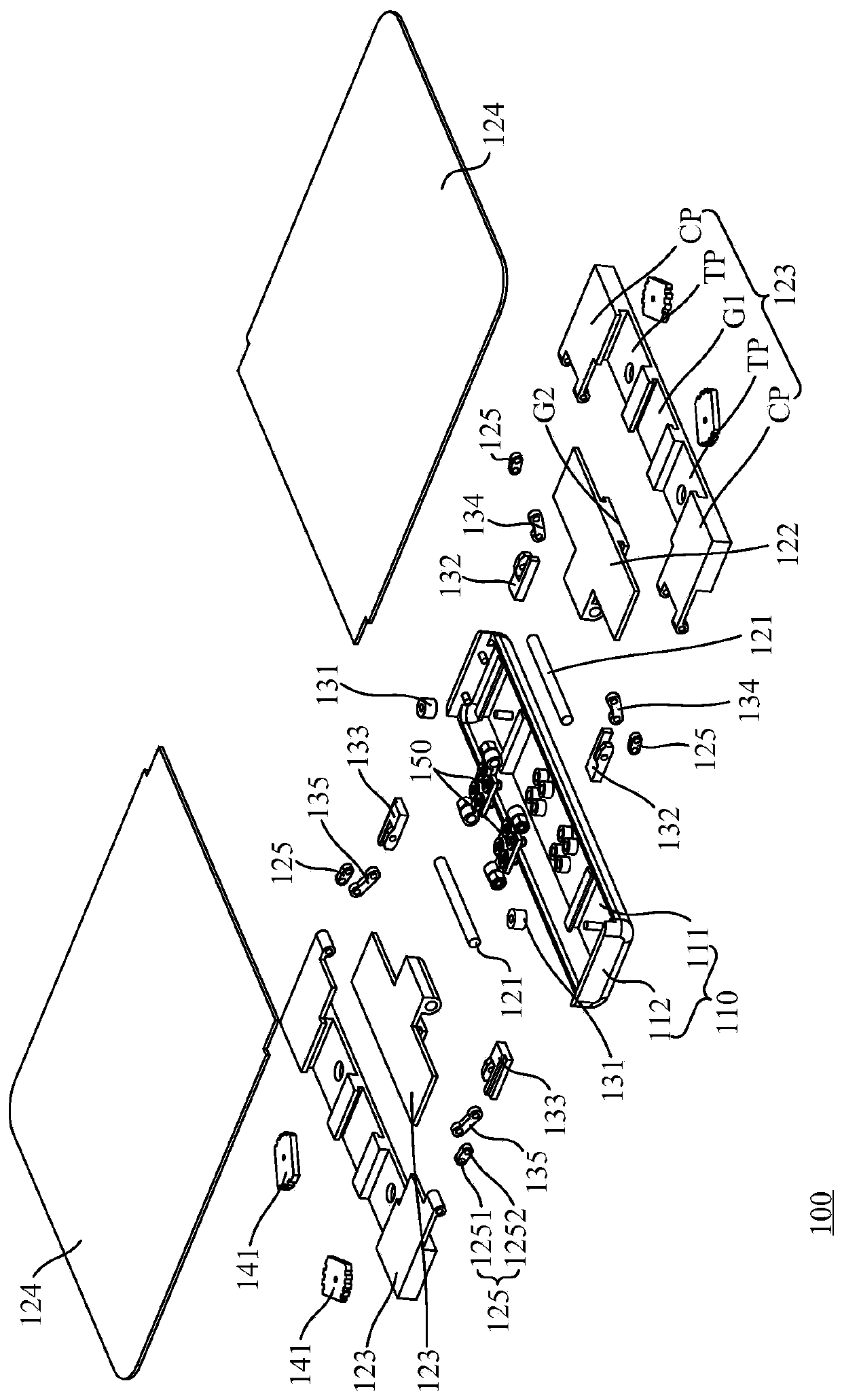 Rotating shaft assembly, display module and display equipment