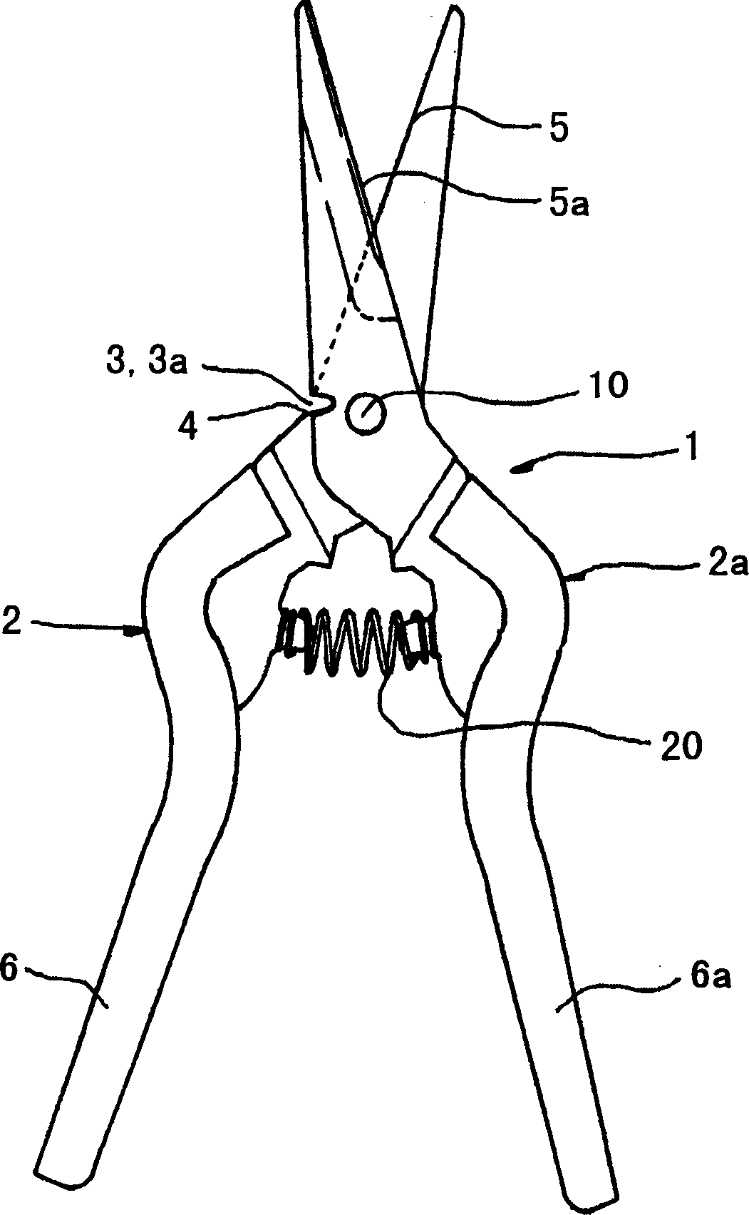 Scissors with metal wire cutting function