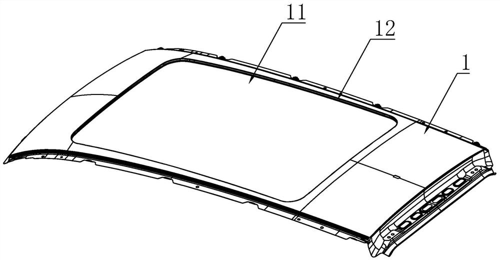 Automobile panoramic sunroof assembly in novel sealing form