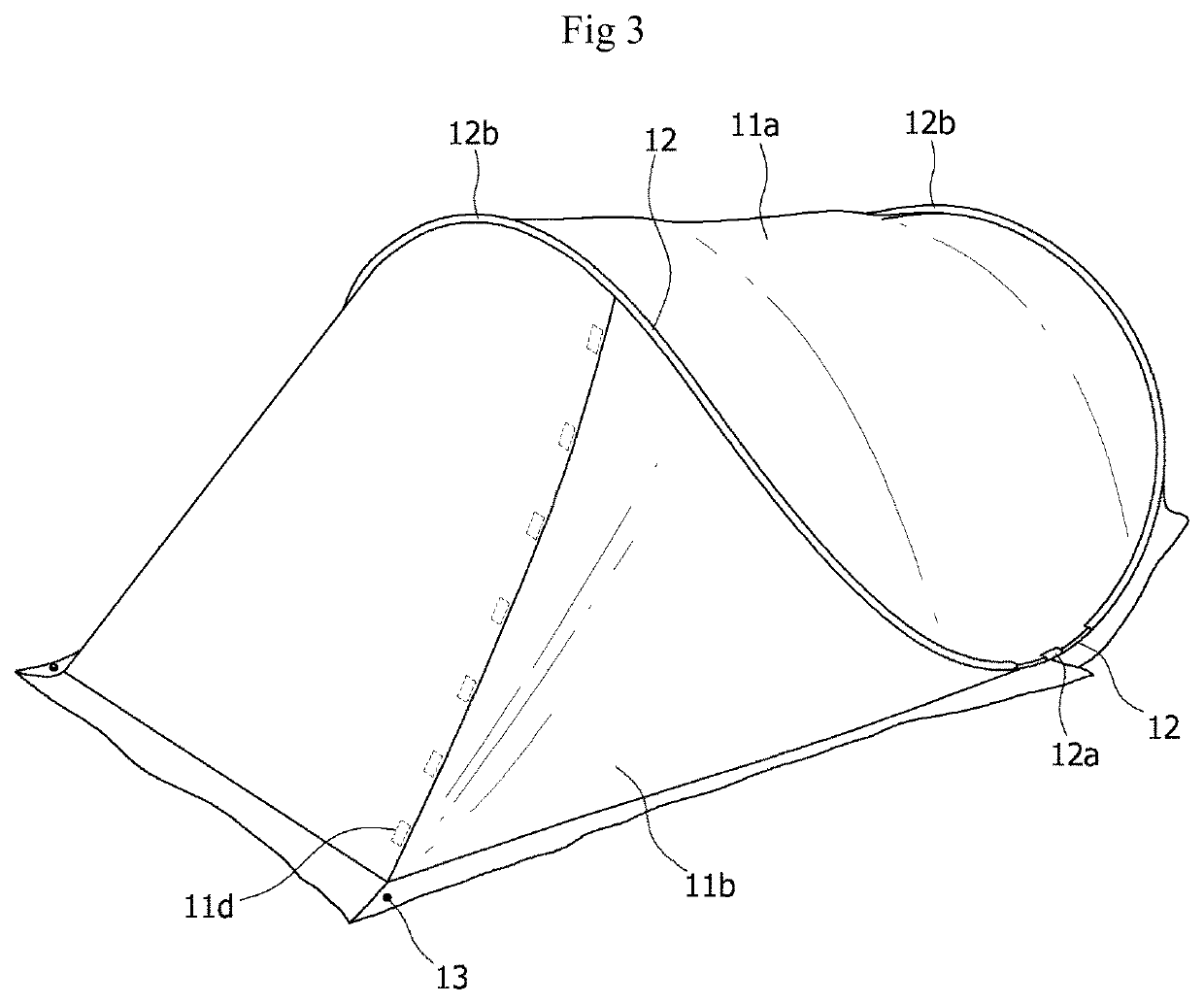 One-touch tent flysheet