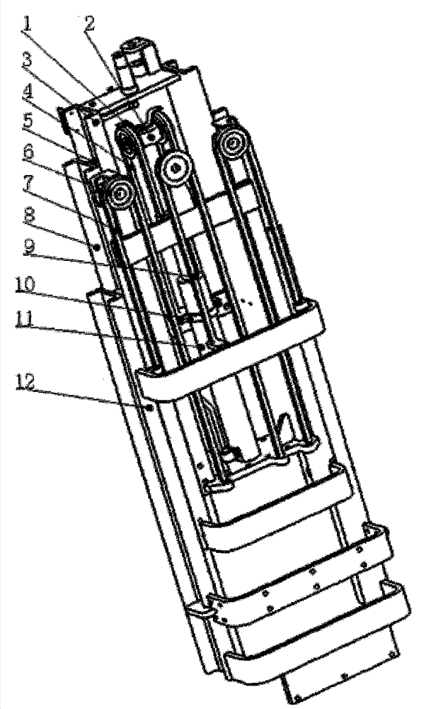A lifting device with a three-section lifting style