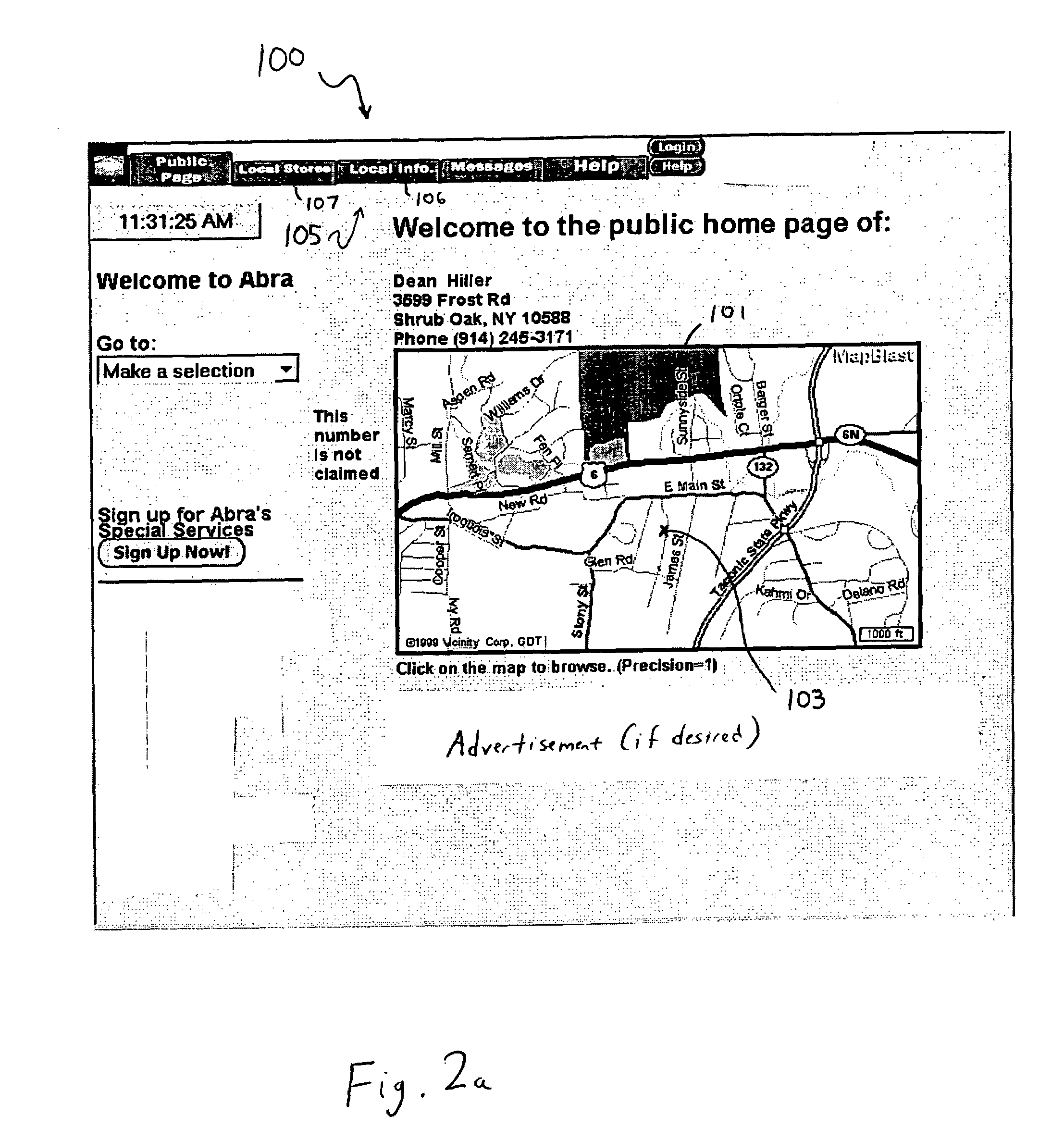 Method and system for providing local information over a network
