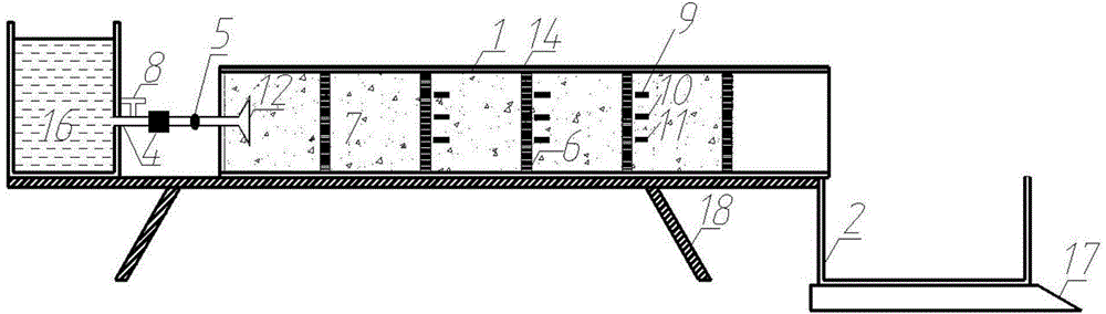 Visual model testing device and method for simulating water gushing in tunnel