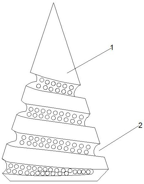 Percutaneous microneedle with spiral microchannel