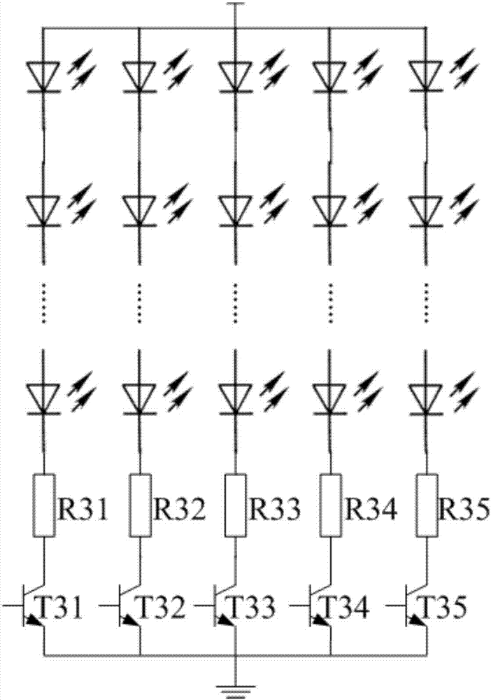 LED light emitting driving circuit