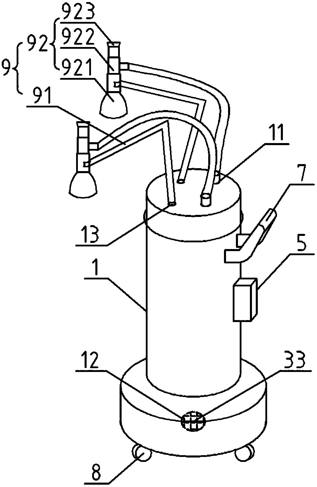 Moxibustion smoke purifier, moxibustion system including same, and smoke purification method