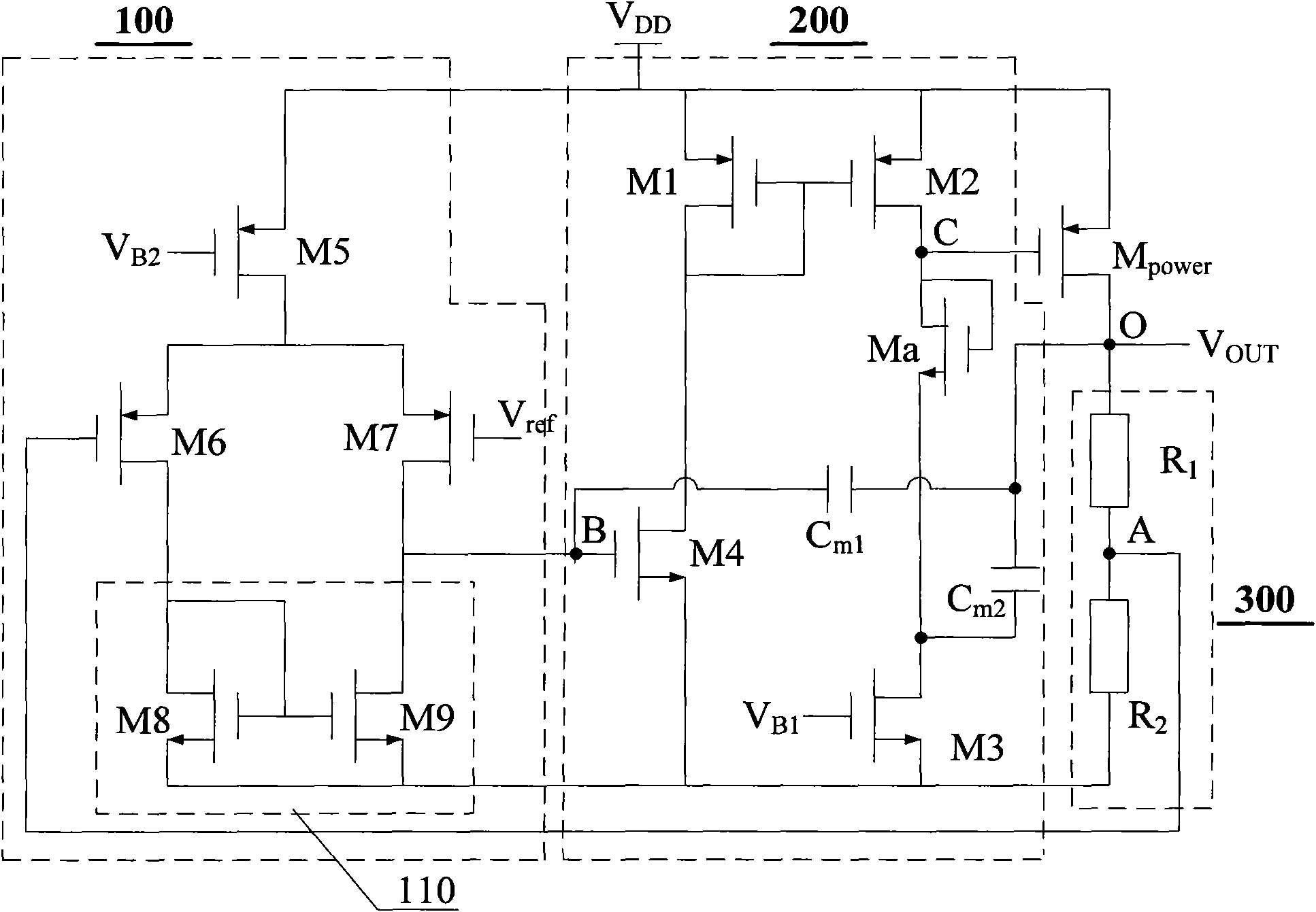 Capacitor-less low dropout regulator structure