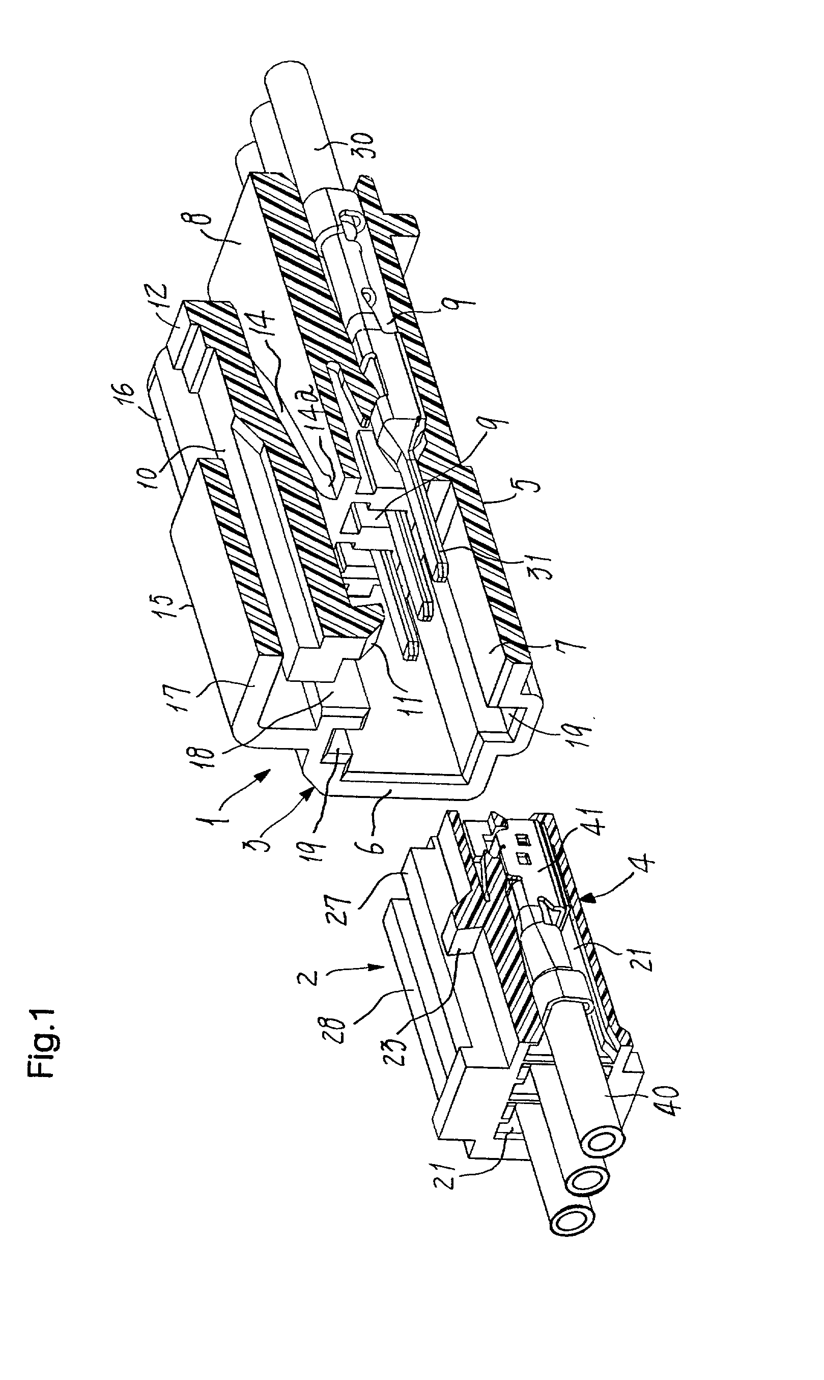 Connector assembly having a latching mechanism