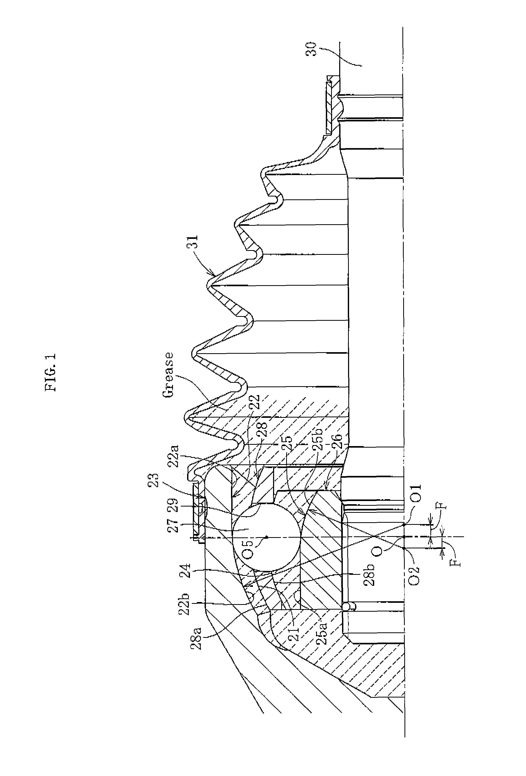 Fixed type constant velocity universal joint