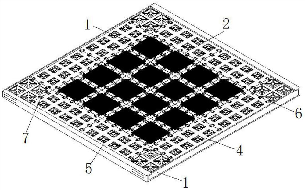 Fastening-type modular rubber non-slip mat