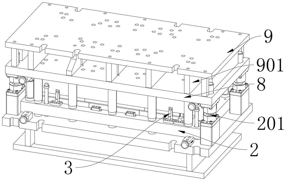 Heat shield forming die structure