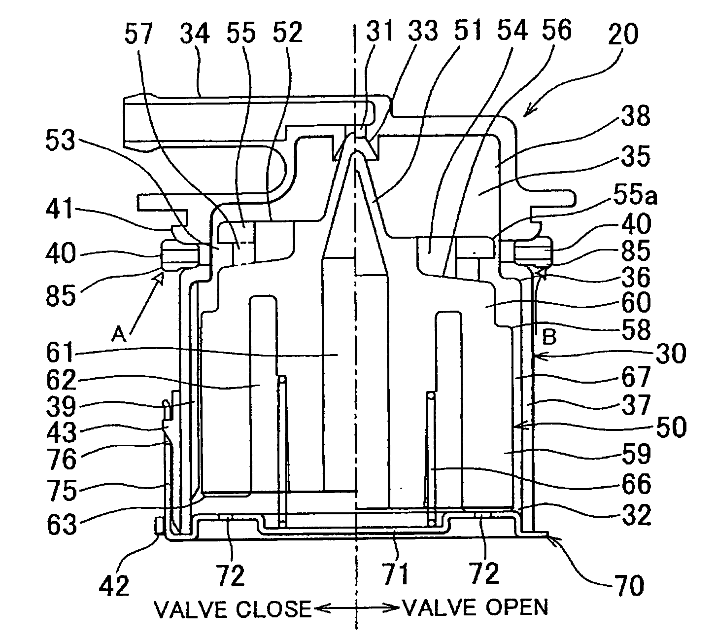 Fuel-outflow check valve