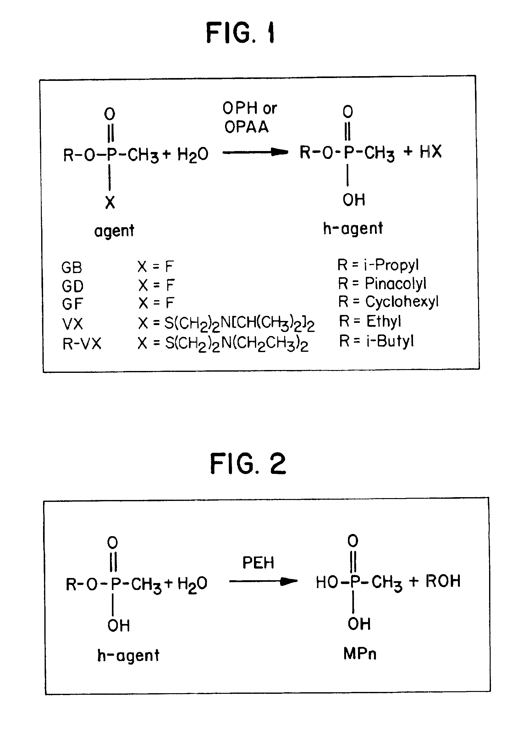 Method for detecting G- and V-agents of chemical warfare and their degradation products
