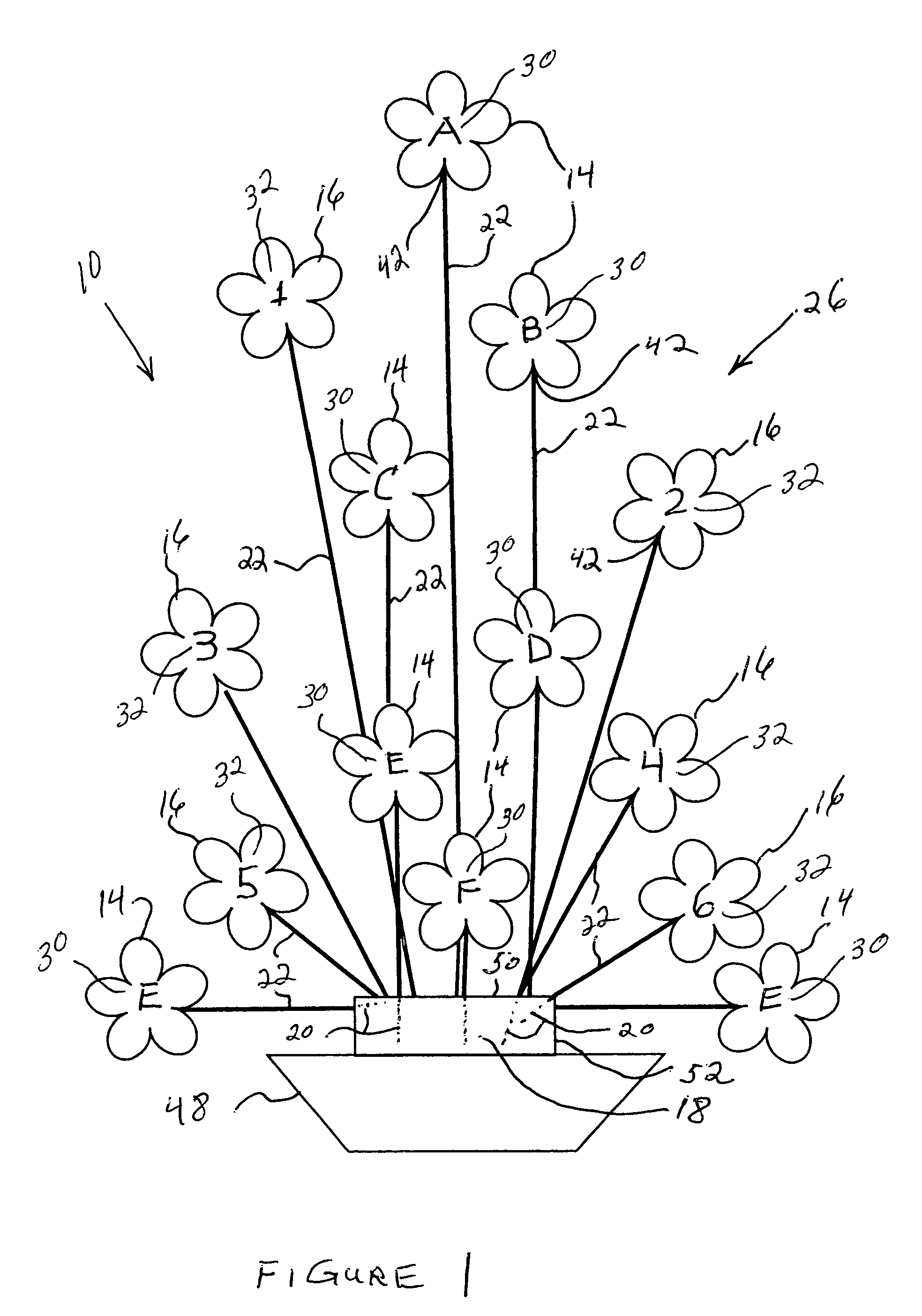 Device and method for arranging flowers