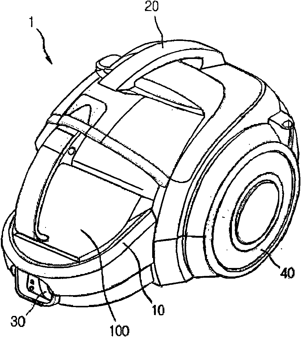 Vacuum cleaner with dust separation structure