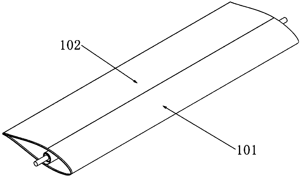 Wind-driven generator blade capable of realizing sectioned furling