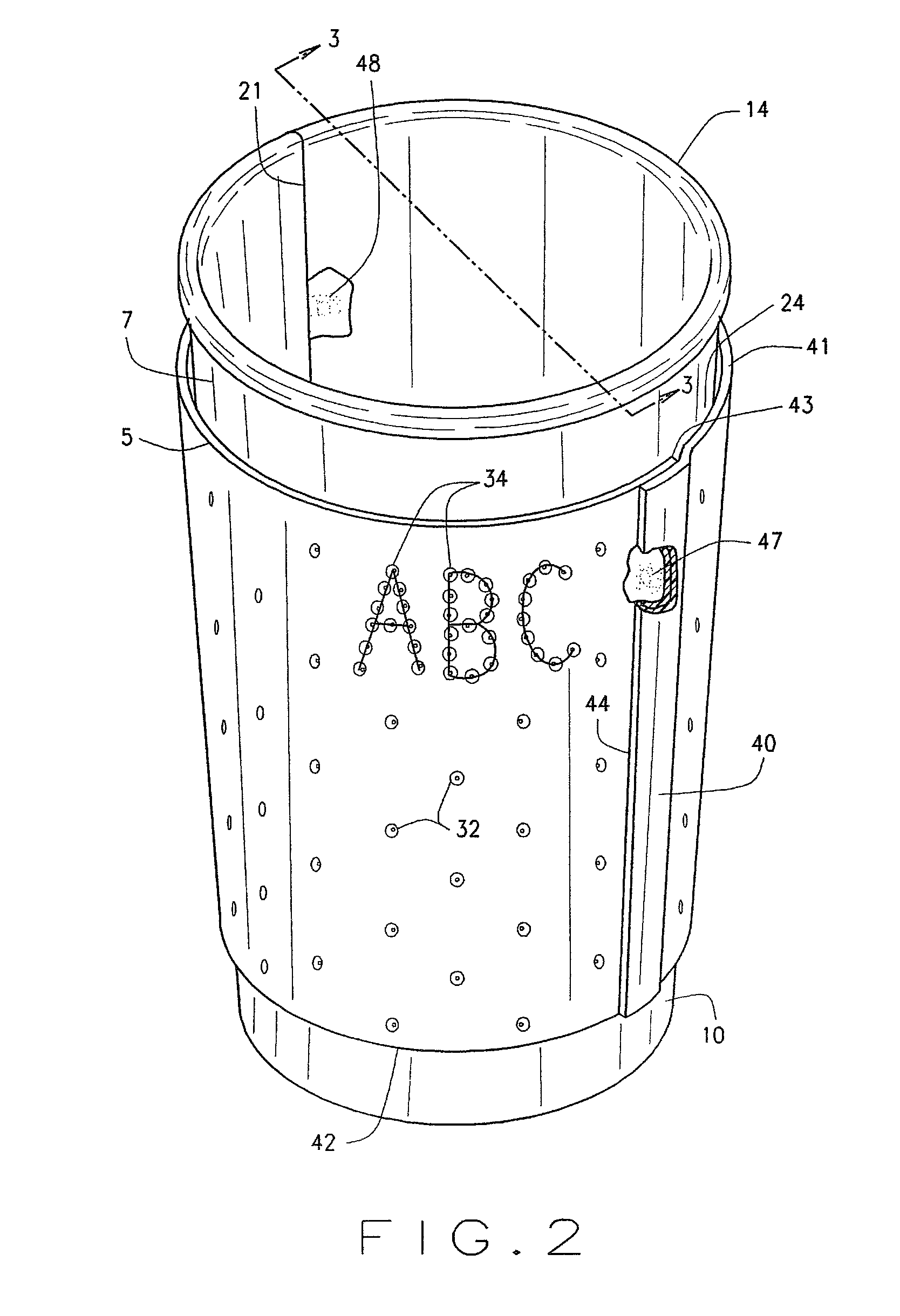 Multi walled container and method