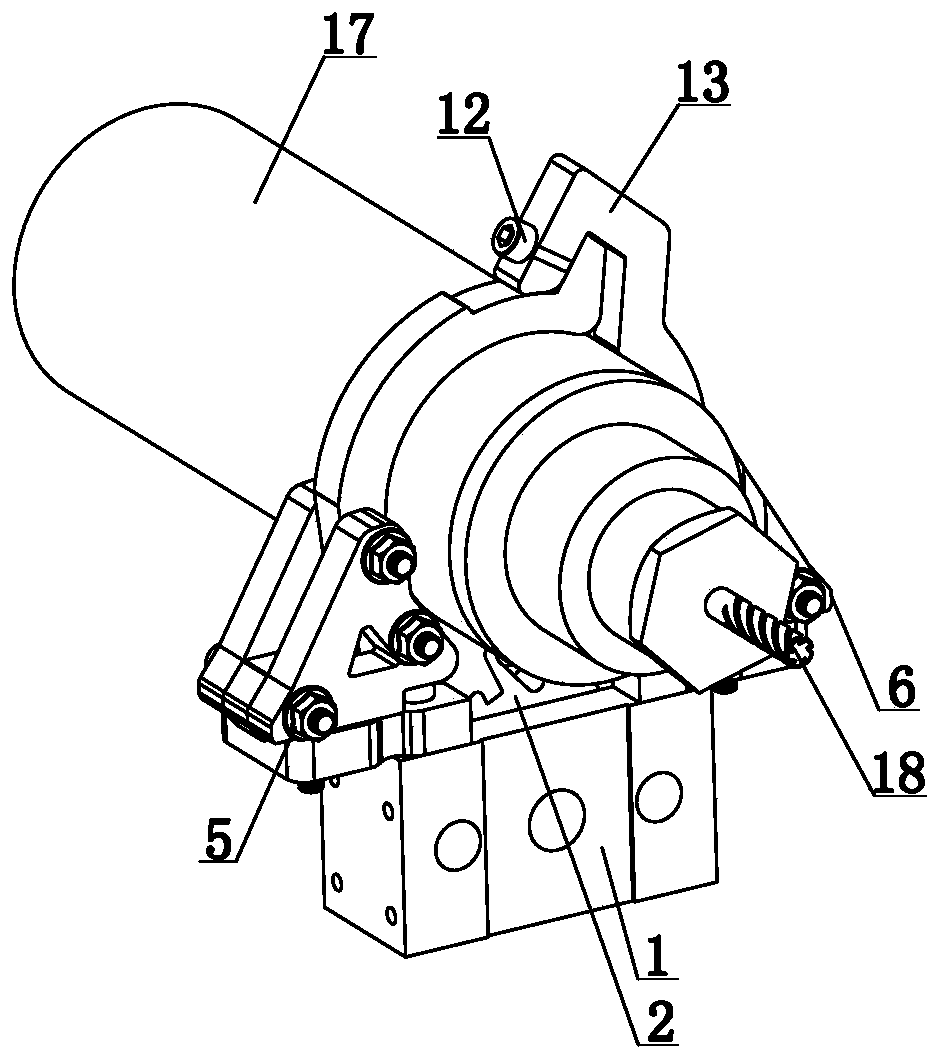 A wood-plastic formwork drilling device