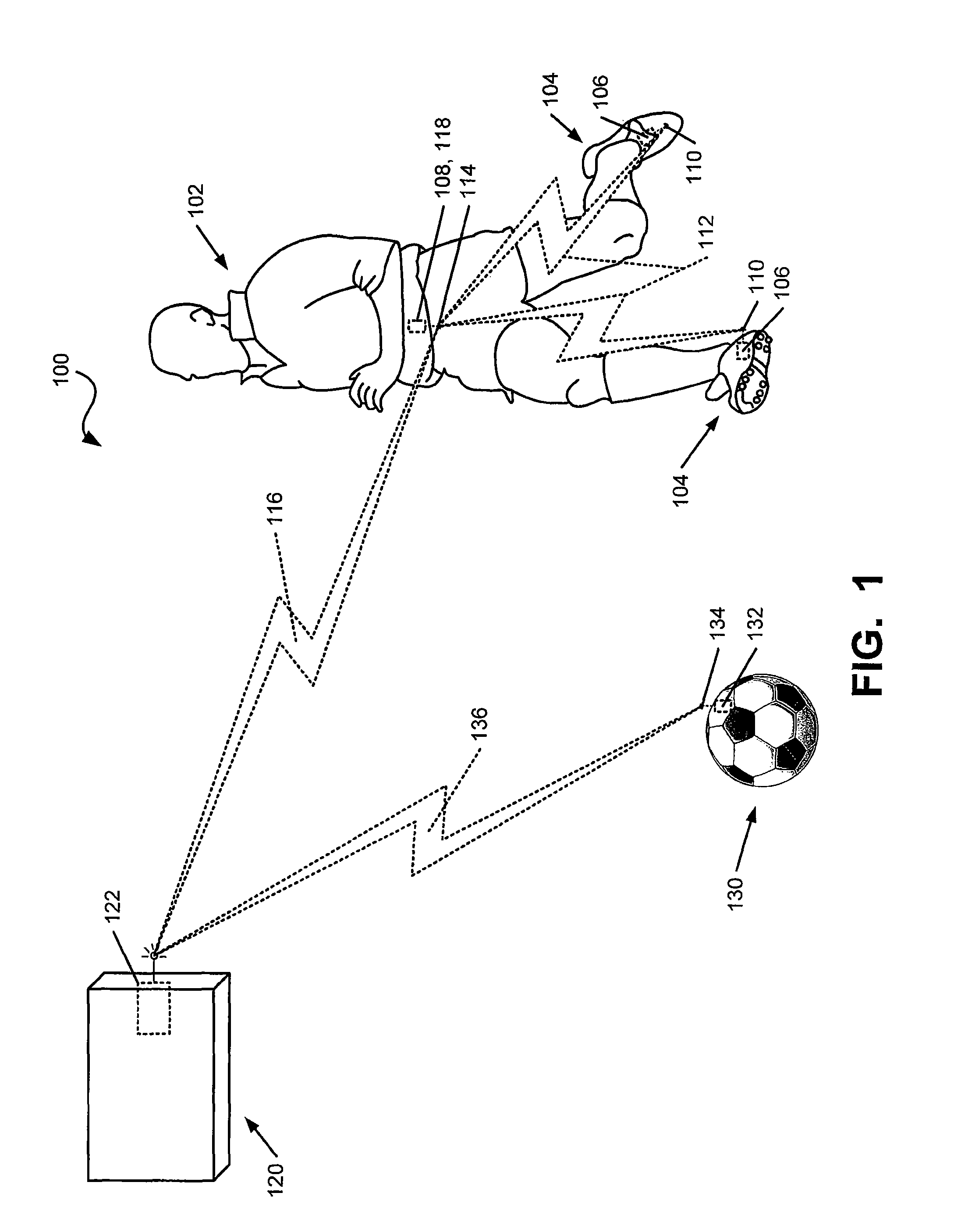 Athletic performance monitoring systems and methods in a team sports environment