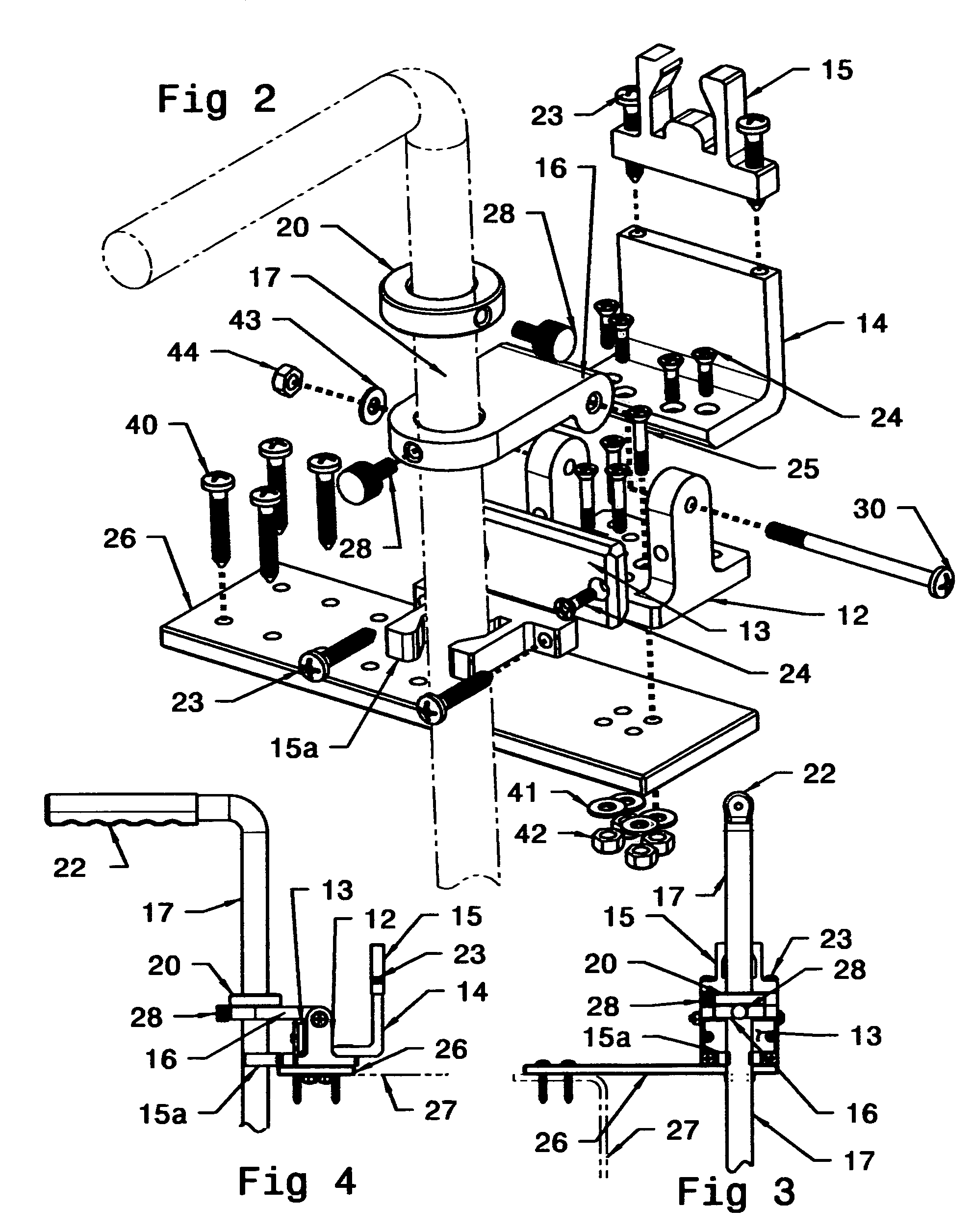 Apparatus for mounting underwater marine detection equipment on a waterborne vessel